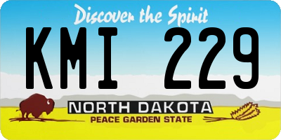 ND license plate KMI229