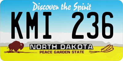 ND license plate KMI236