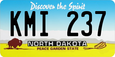 ND license plate KMI237