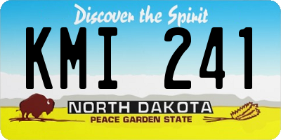 ND license plate KMI241
