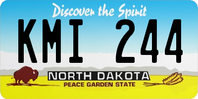 ND license plate KMI244