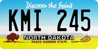 ND license plate KMI245