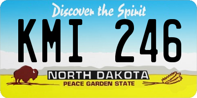 ND license plate KMI246