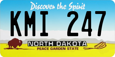 ND license plate KMI247