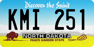 ND license plate KMI251