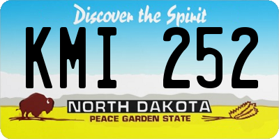 ND license plate KMI252