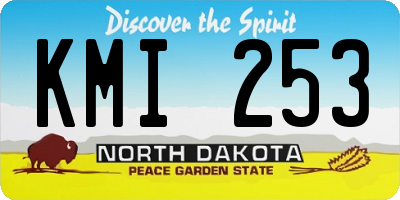 ND license plate KMI253