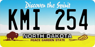 ND license plate KMI254