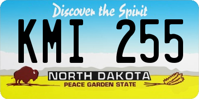 ND license plate KMI255