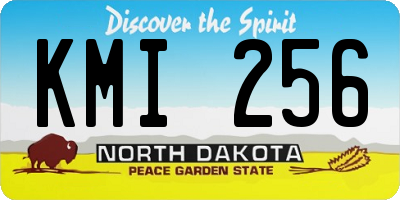 ND license plate KMI256