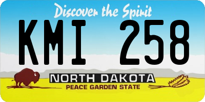 ND license plate KMI258
