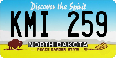 ND license plate KMI259