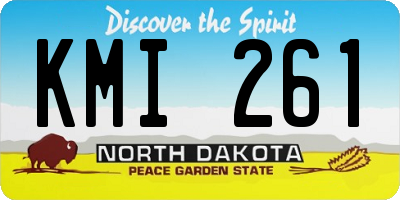 ND license plate KMI261