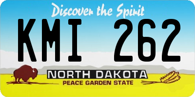 ND license plate KMI262