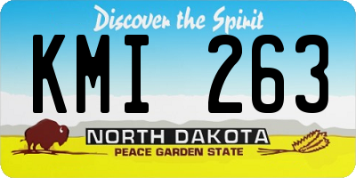 ND license plate KMI263
