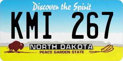 ND license plate KMI267