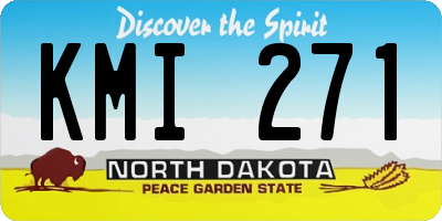 ND license plate KMI271