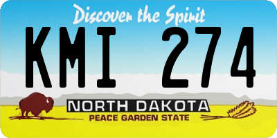 ND license plate KMI274