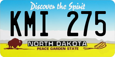 ND license plate KMI275