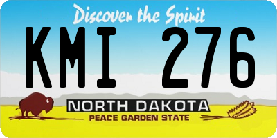 ND license plate KMI276
