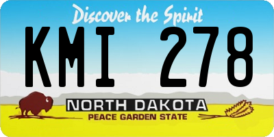 ND license plate KMI278