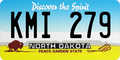 ND license plate KMI279