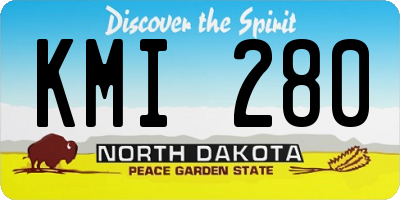 ND license plate KMI280