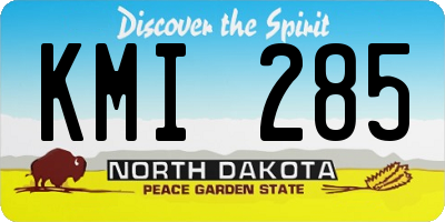 ND license plate KMI285