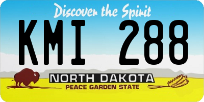 ND license plate KMI288