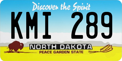 ND license plate KMI289