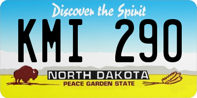 ND license plate KMI290