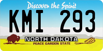 ND license plate KMI293