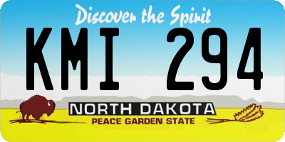 ND license plate KMI294