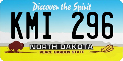 ND license plate KMI296