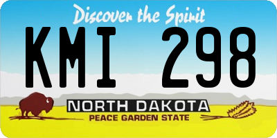 ND license plate KMI298
