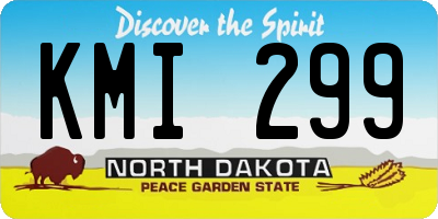 ND license plate KMI299