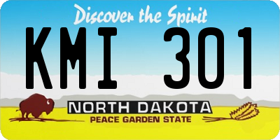 ND license plate KMI301