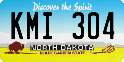 ND license plate KMI304