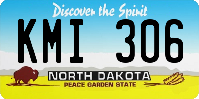 ND license plate KMI306