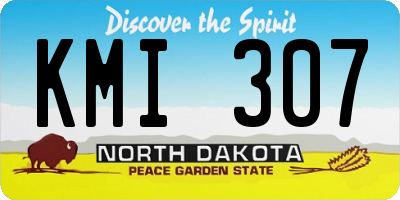 ND license plate KMI307