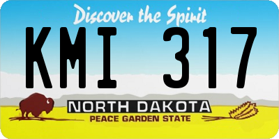 ND license plate KMI317