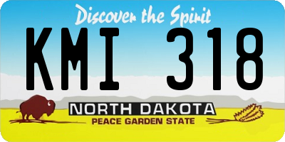ND license plate KMI318