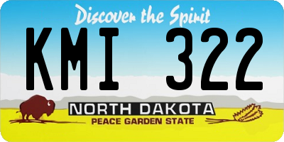 ND license plate KMI322