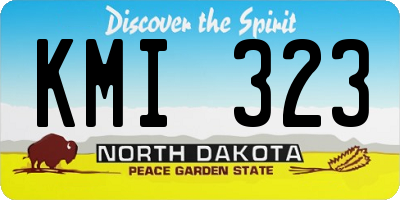 ND license plate KMI323