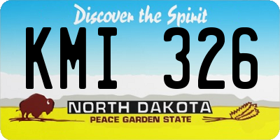 ND license plate KMI326