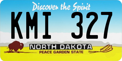 ND license plate KMI327
