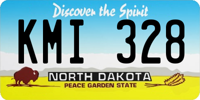 ND license plate KMI328