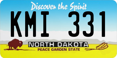 ND license plate KMI331