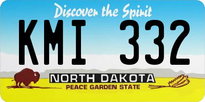 ND license plate KMI332