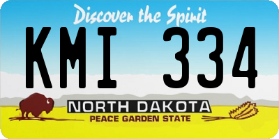 ND license plate KMI334